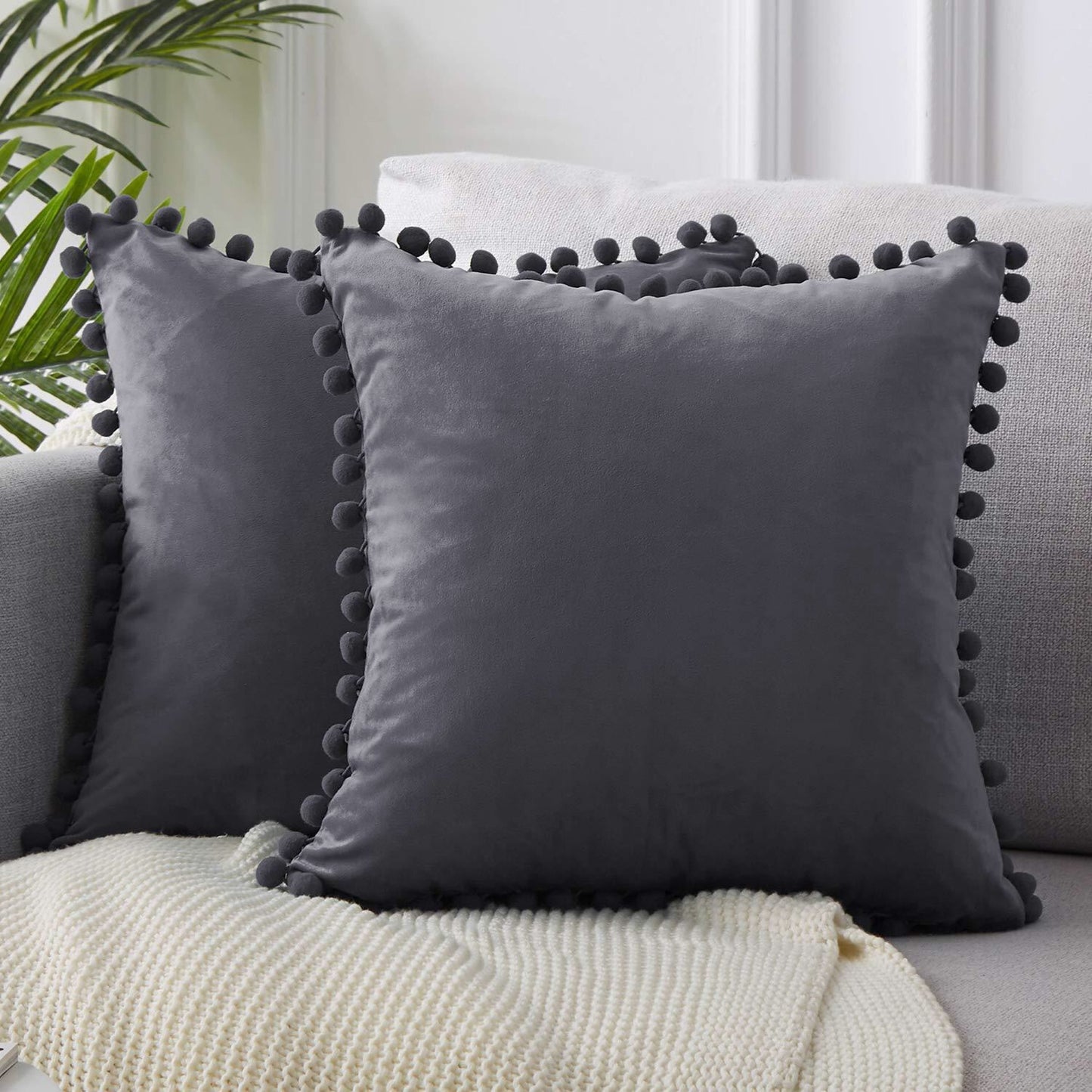 Pillow Plush Ball Cover Velvet