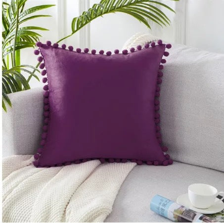 Pillow Plush Ball Cover Velvet