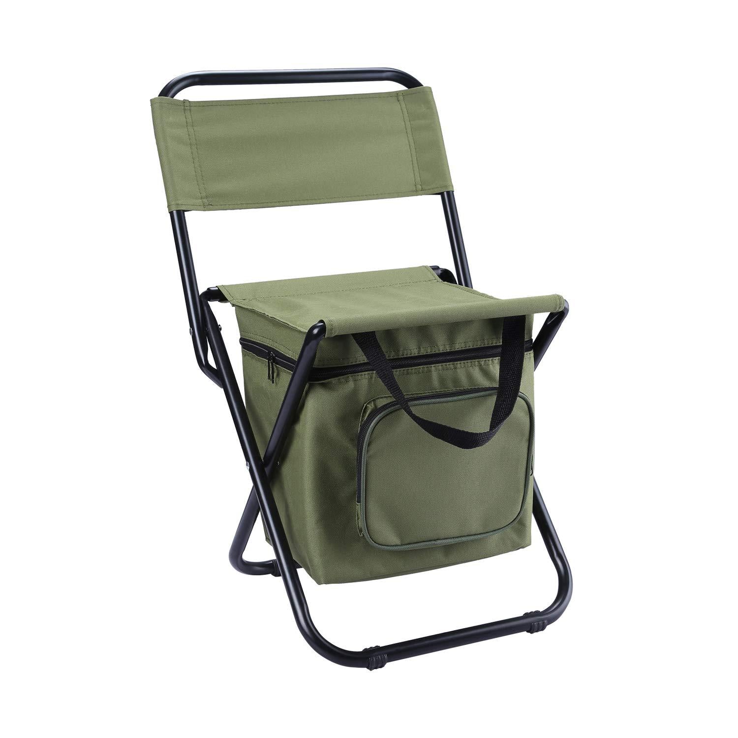 Portable folding Chair Backpack Insulation with Cooler Bag