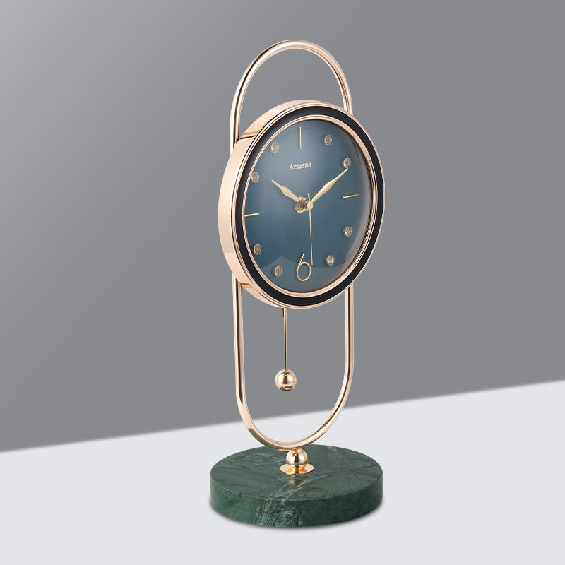 Marble Luxury Clock Desk