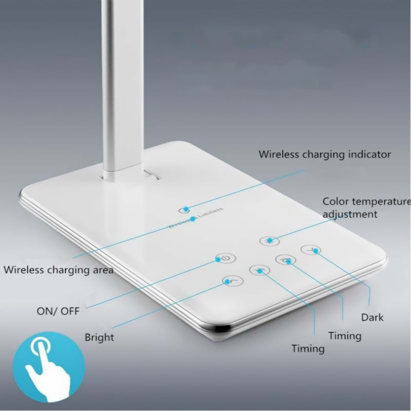 Wireless Charging Eye Protection Desk Led Lamp