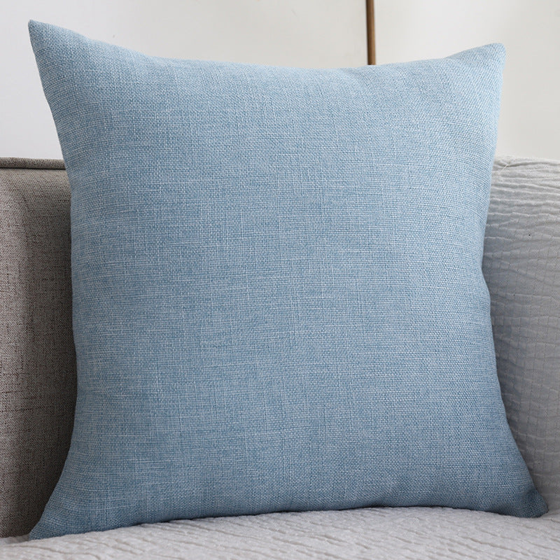 Plain Cotton Linen Thickened Square Pillow