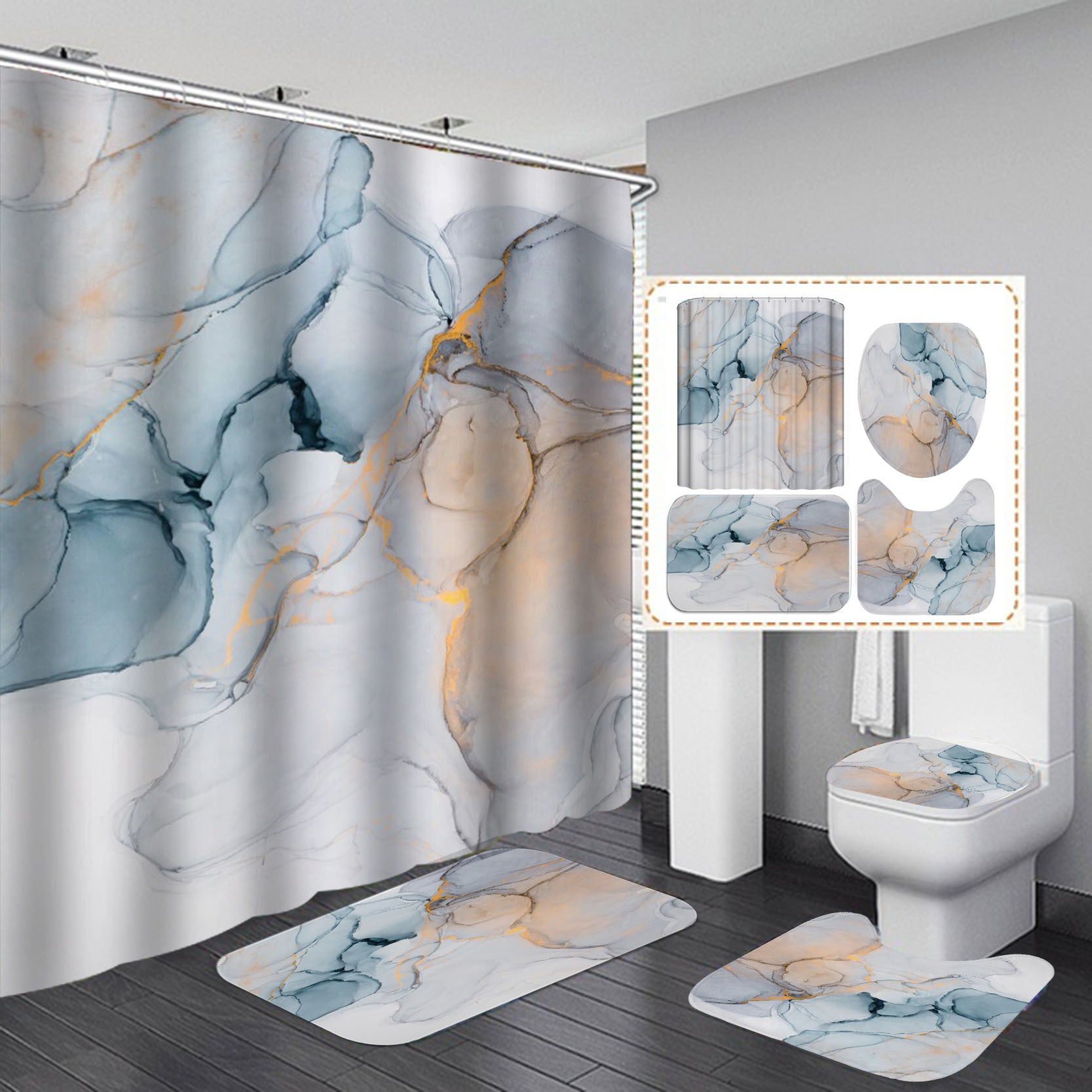 Shower Curtains 3D Bathroom