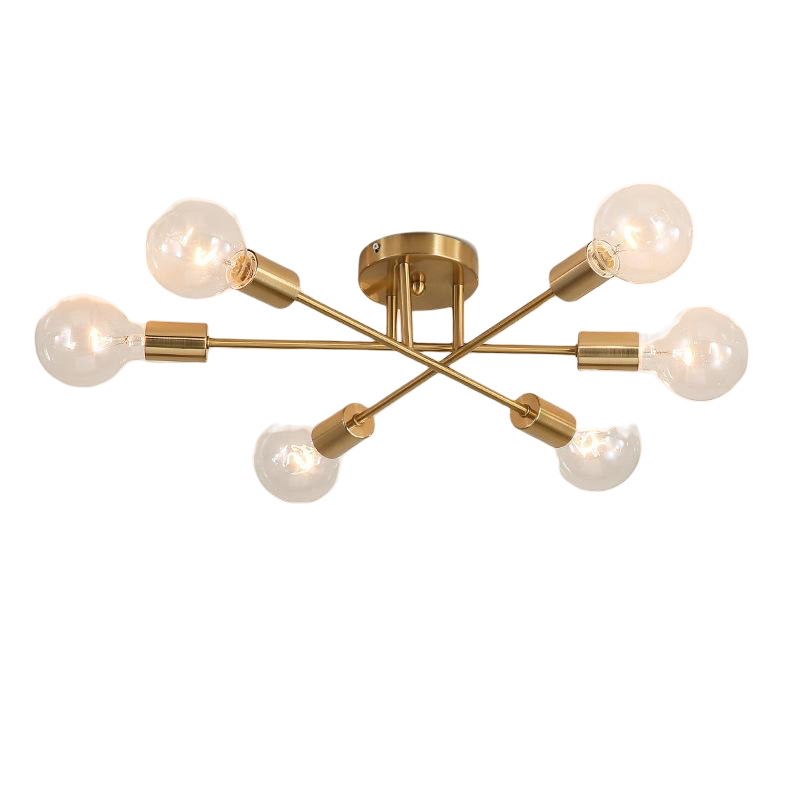 Glass Ceiling Light Gold or Black