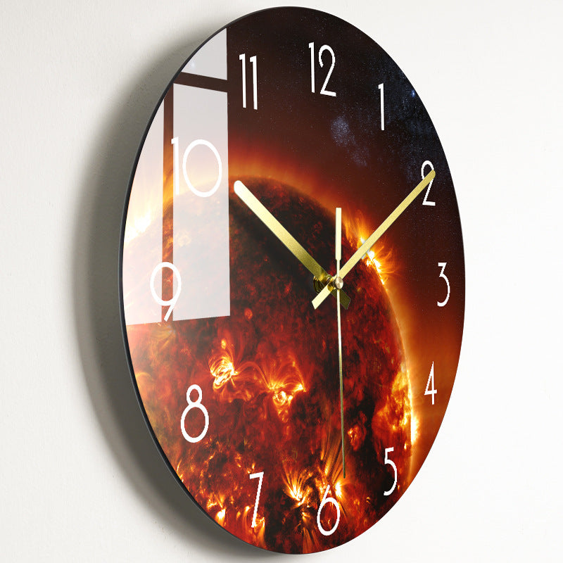 Horloge murale silencieuse de luxe Salon Horloges en verre Mur