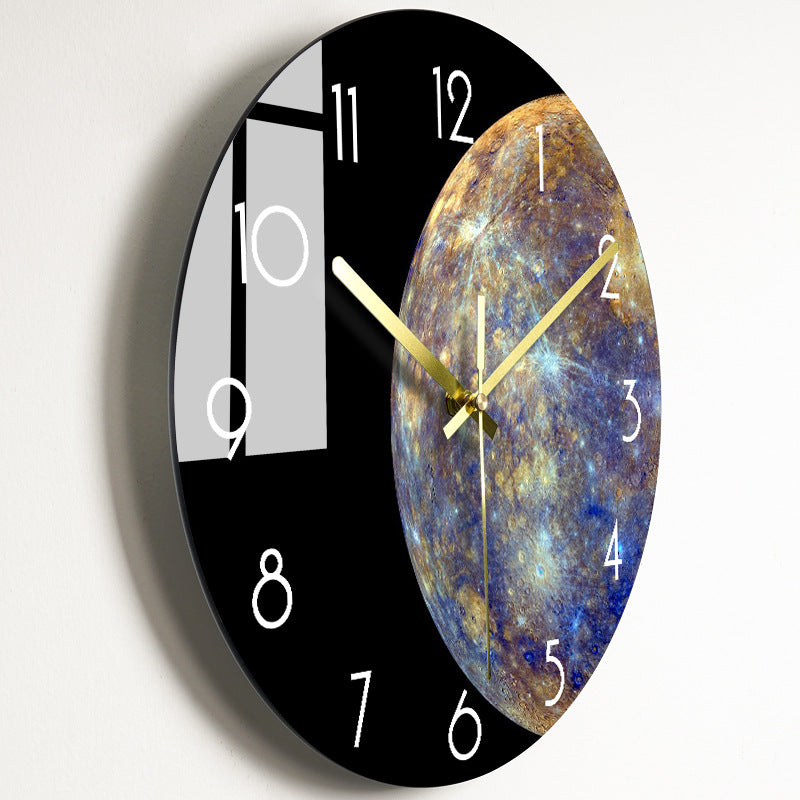 Luxus Silent Wanduhr Wohnzimmer Glasuhren Wand