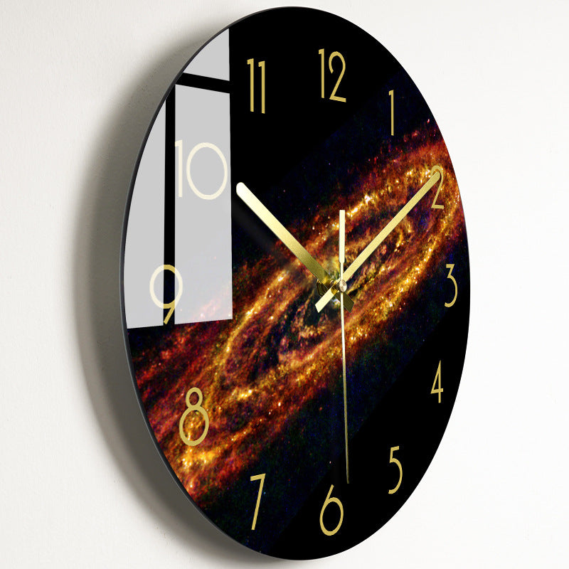 Horloge murale silencieuse de luxe Salon Horloges en verre Mur