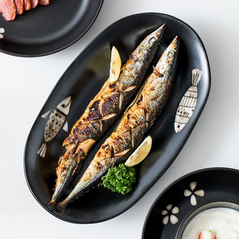 Large Hand-painted Fish Plate