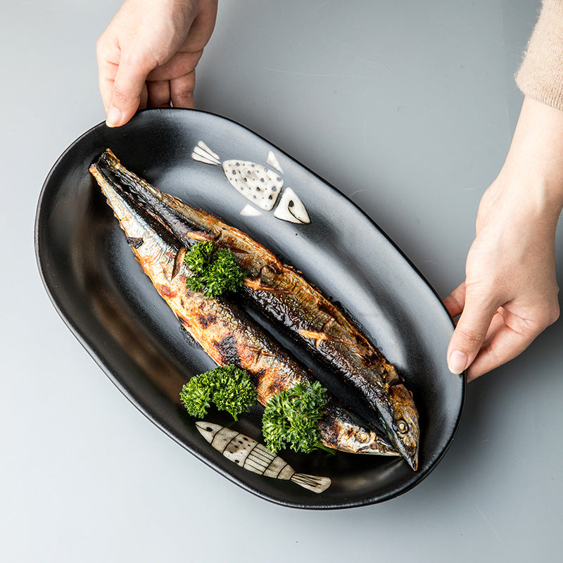 Large Hand-painted Fish Plate