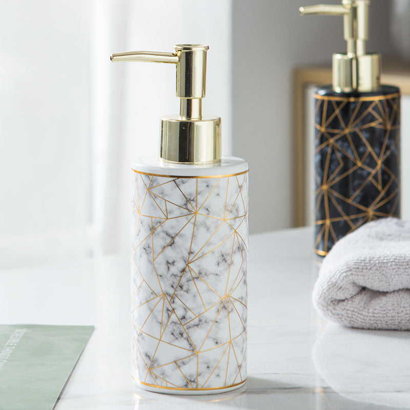 Marble Ceramic Lotion Shampoo Bottle