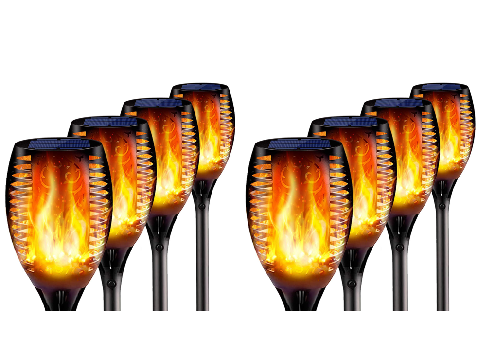 Solar Flame Flickering Garden Led Light Outdoor