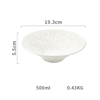 Ceramic Western Dinner Plate  White