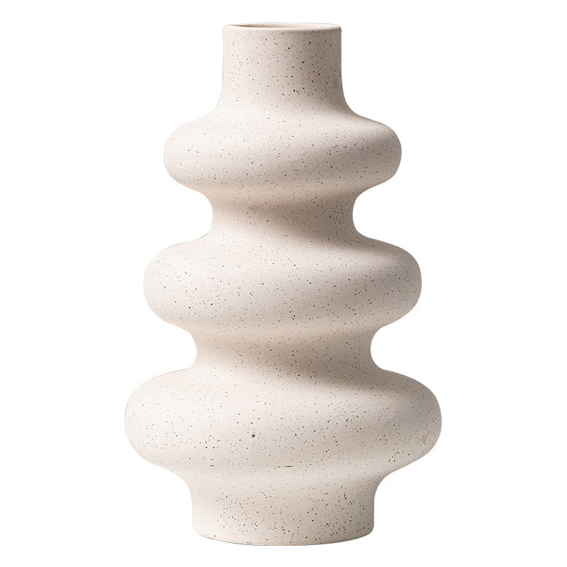 Nordic Shaped Ring Ceramic  Vase - Kayluz Home