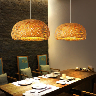 Bamboo Woven Simple Chandelier