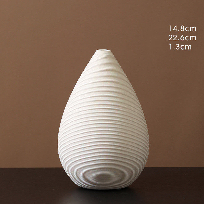 White Ceramic Dried Flower Vase