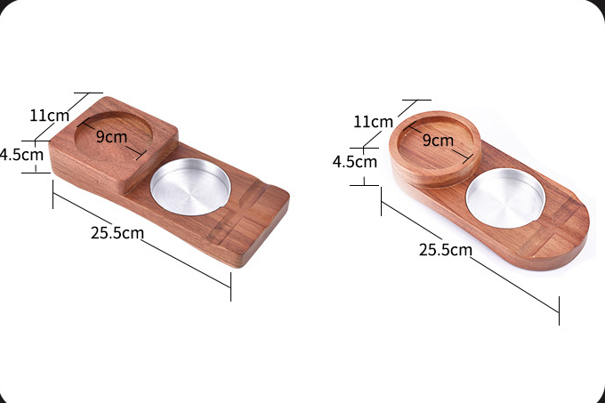 2 In 1 Wooden Ashtray Rustic Wood Whiskey Glass Cup Tray Holder