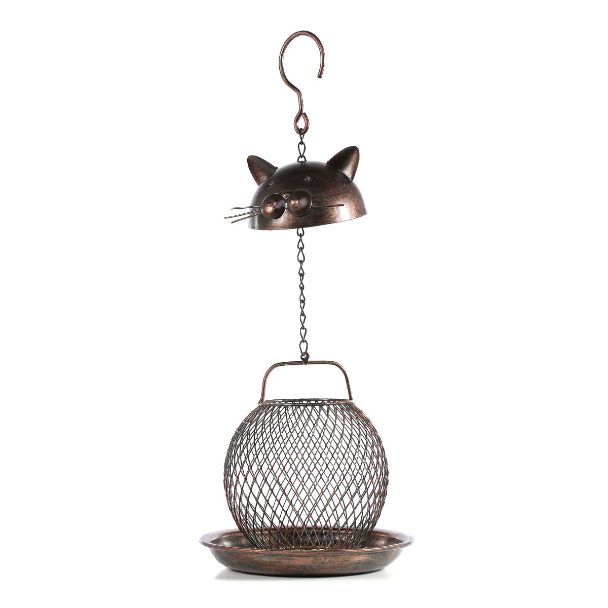 Handmade Cat Shaped Bird Feeder 