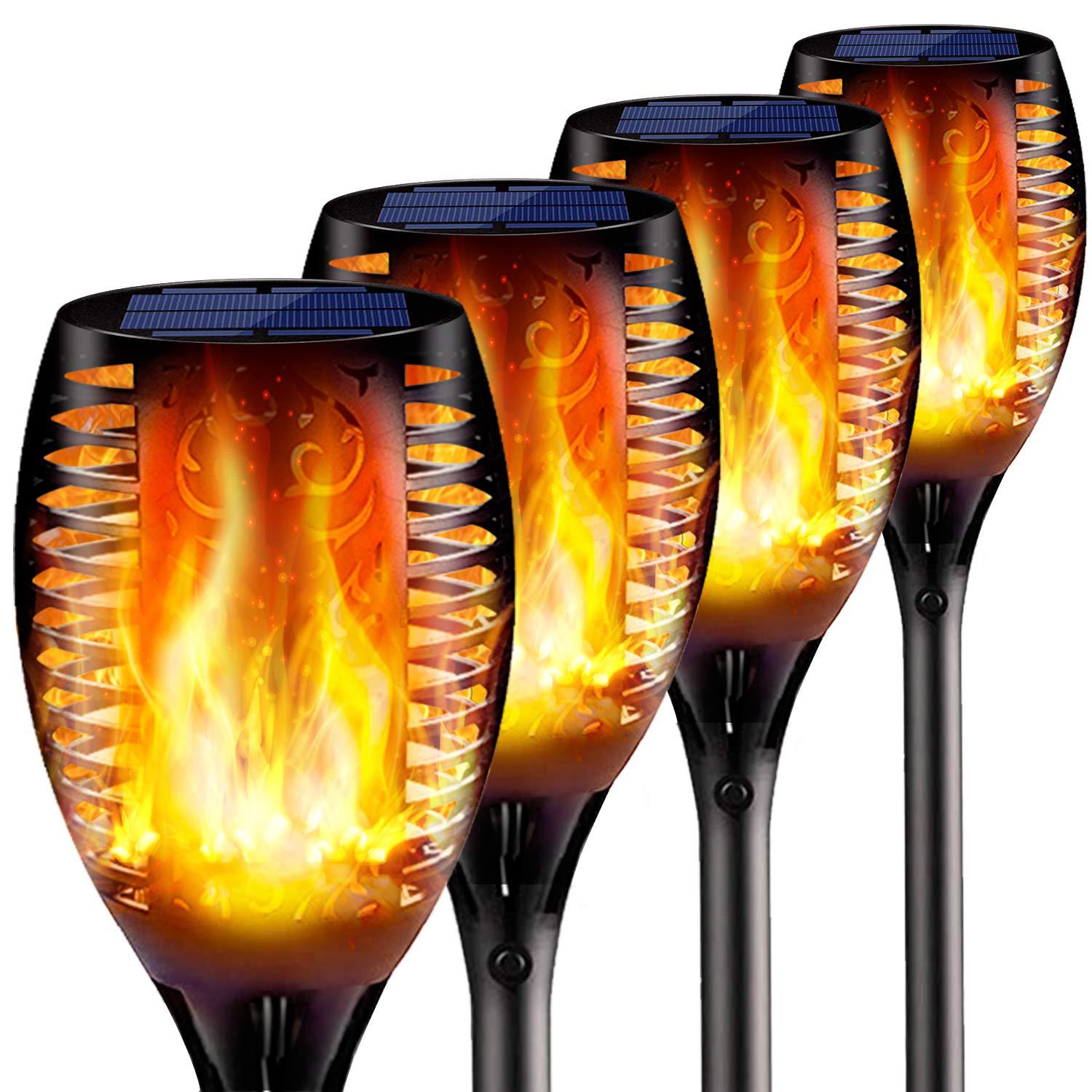 Solar Flame Flickering Garden Led Light Outdoor