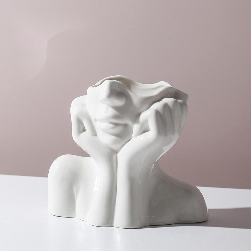 Human Body Shape Ceramic Vase