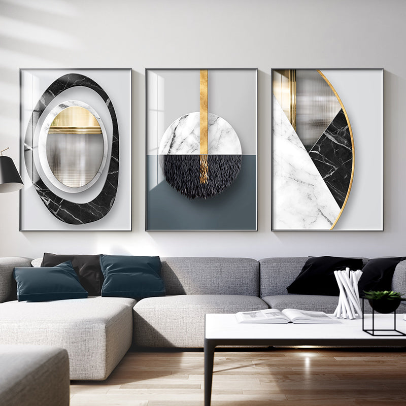 Abstract Geometric Canvas Painting Picture / Wall Poster