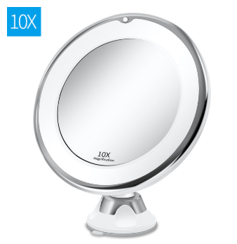 360 Swivel 10x Magnifying Bright LED Lighted Makeup Mirror