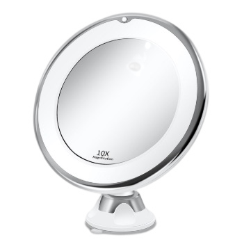 360 Swivel 10x Magnifying Bright LED Lighted Makeup Mirror