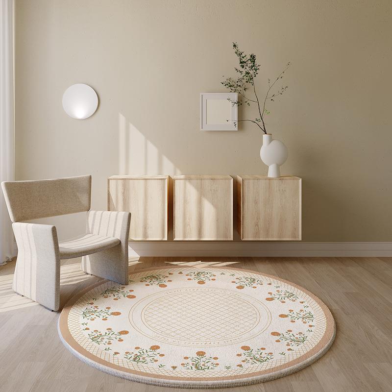 Flowers Round Carpet - Kayluz Home