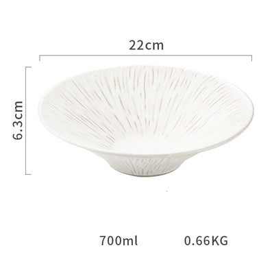 Ceramic Western Dinner Plate  White