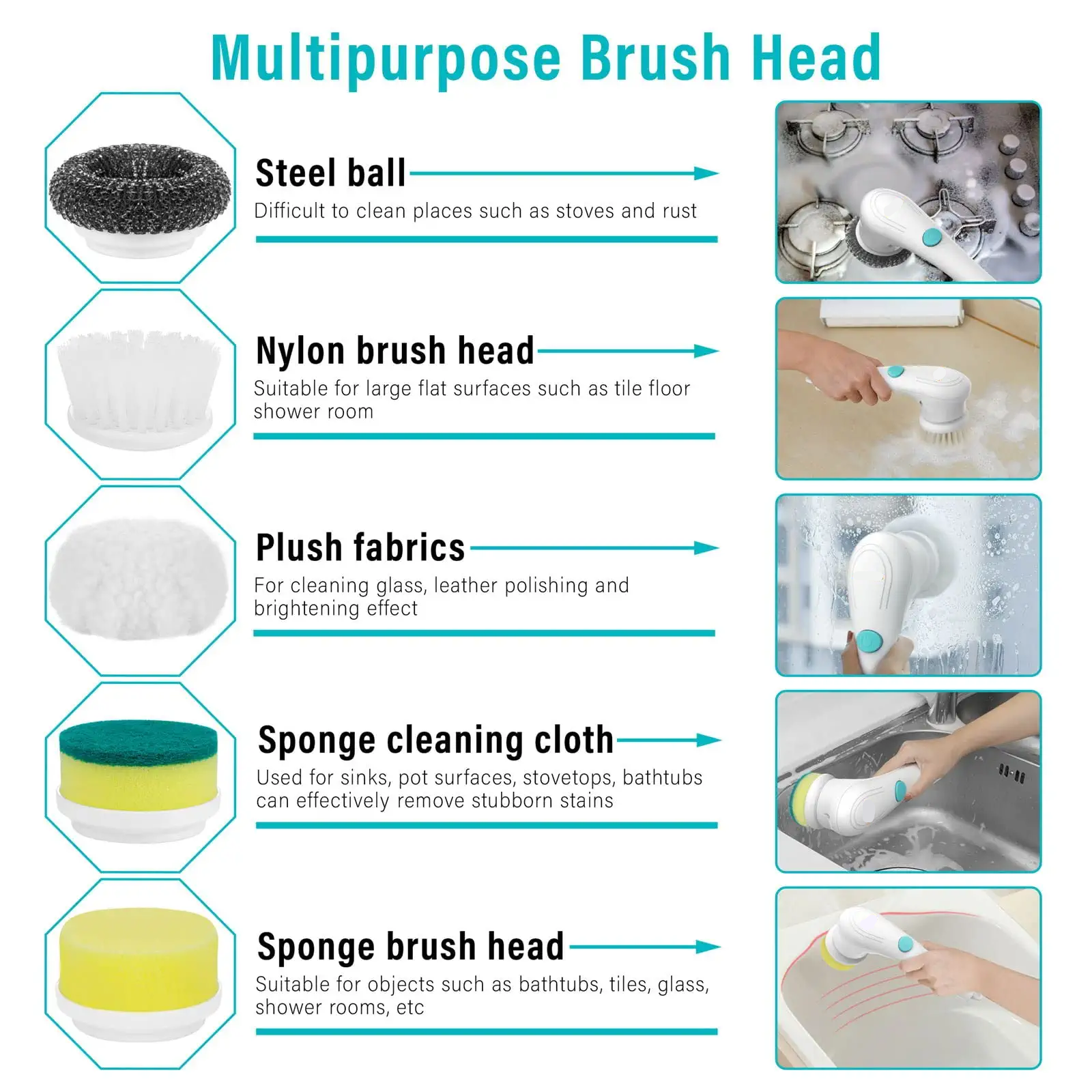 Multifunctional Electric Handheld Scrubber