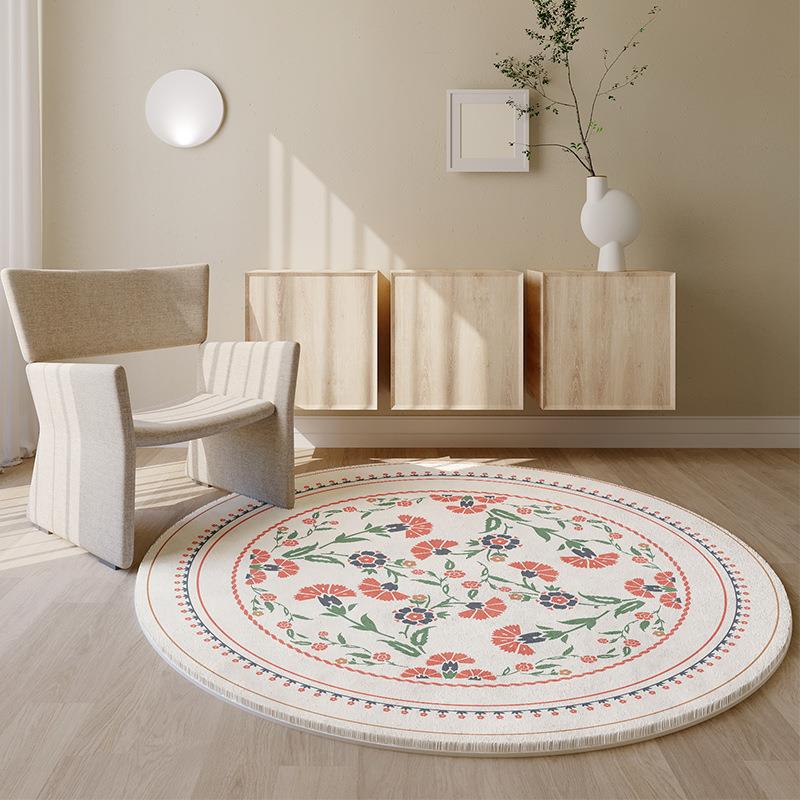 Flowers Round Carpet - Kayluz Home