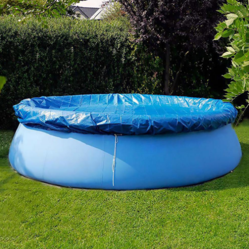 Neue Schwimmbadabdeckung 183CM Blaues Tuch Runde Matte Familiengarten Regenfeste Staubabdeckung UV-beständige Matte Home Pool Zubehör