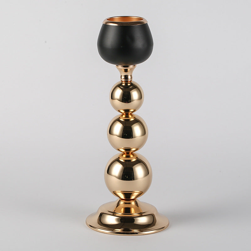 Bullet Candle Holder Black/Gold