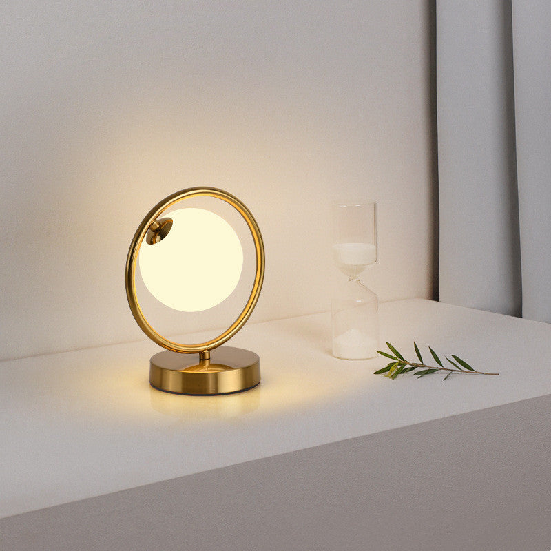 Glass Ball Table Lamp Gold