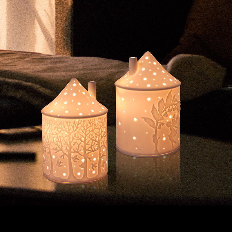 Tiny House Ceramic Candle Holder