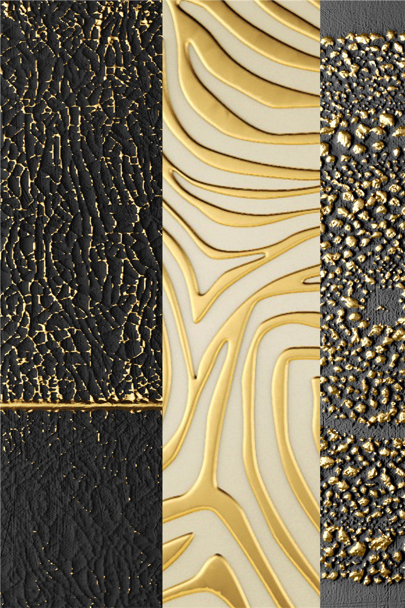 Abstract Golden Paper Poster Canvas Painting