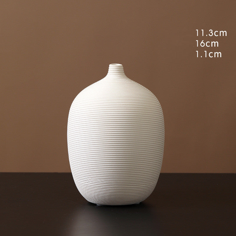 White Ceramic Dried Flower Vase