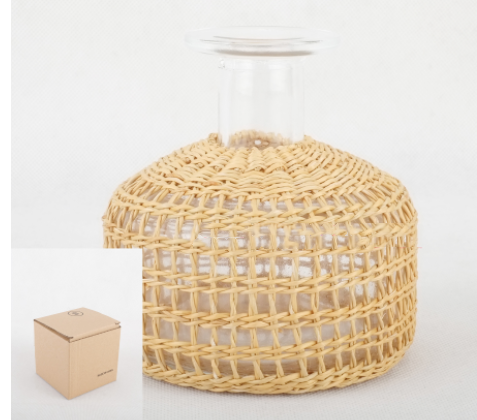 Woven Glass Vase Cover