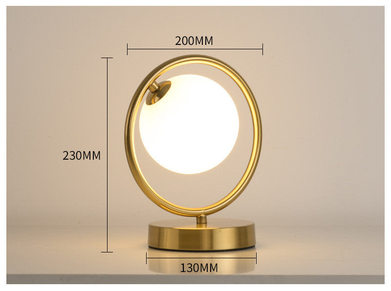 Glass Ball Table Lamp Gold