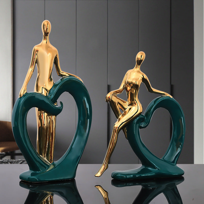 Human green Heart Sculpture - Kayluz Home