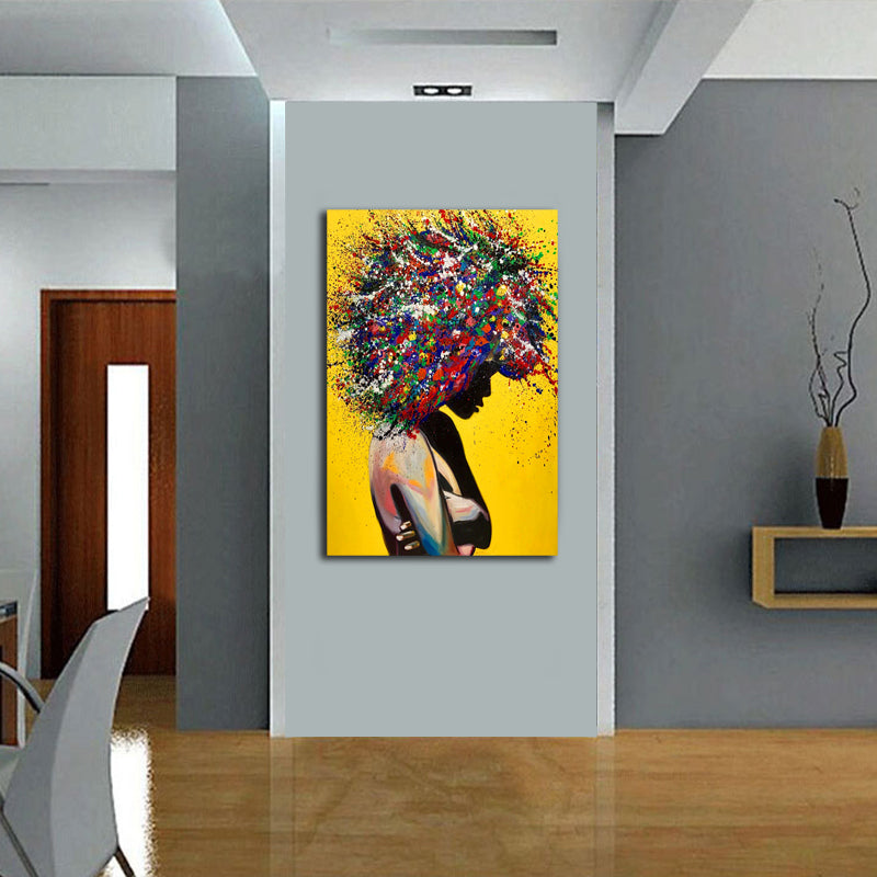 Girl Portrait Canvas Print Oil Wall Art Poster