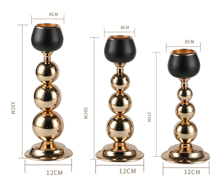 Bullet Candle Holder Black/Gold