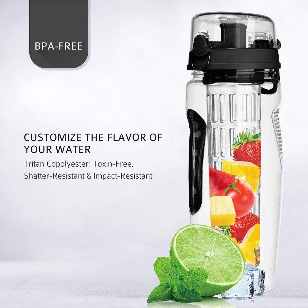 1000ml Water Fruit Bottle BPA Free Plastic Sport Fruit Infuser Water