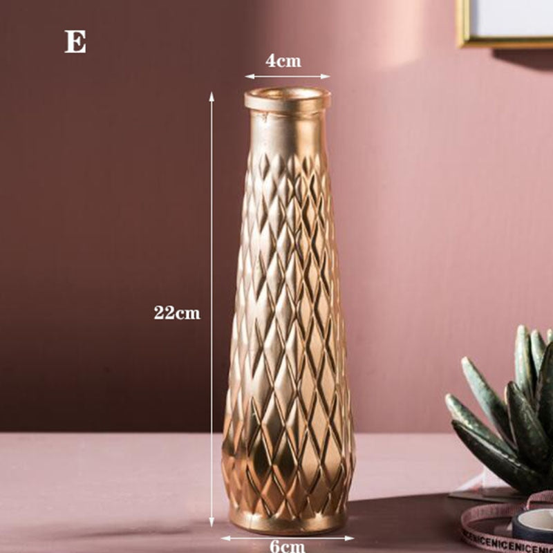 Golden Glass Vase for Home Decoration | Kayluz Home