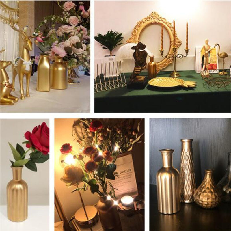 Golden Glass Vase for Home Decoration | Kayluz Home