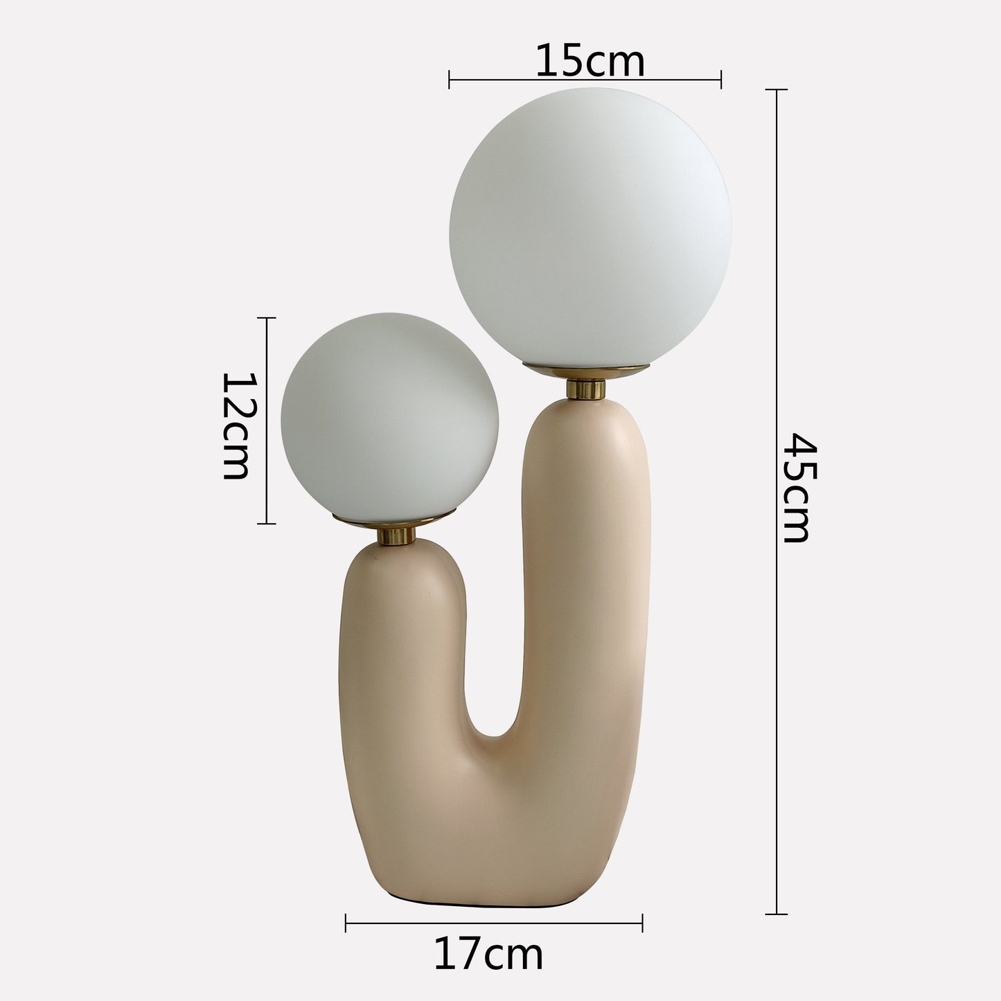 Double Head Frosted Glass Ball Table Lamp