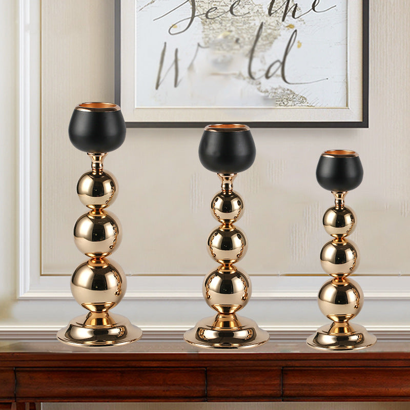 Bullet Candle Holder Black/Gold