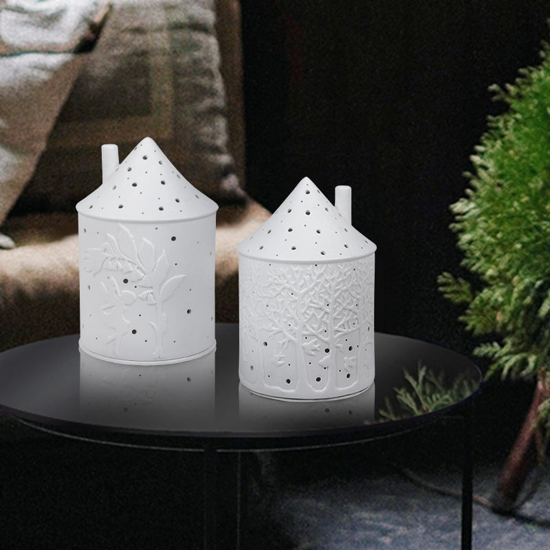 Tiny House Ceramic Candle Holder