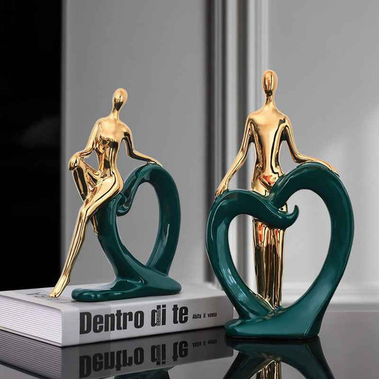 Human green Heart Sculpture