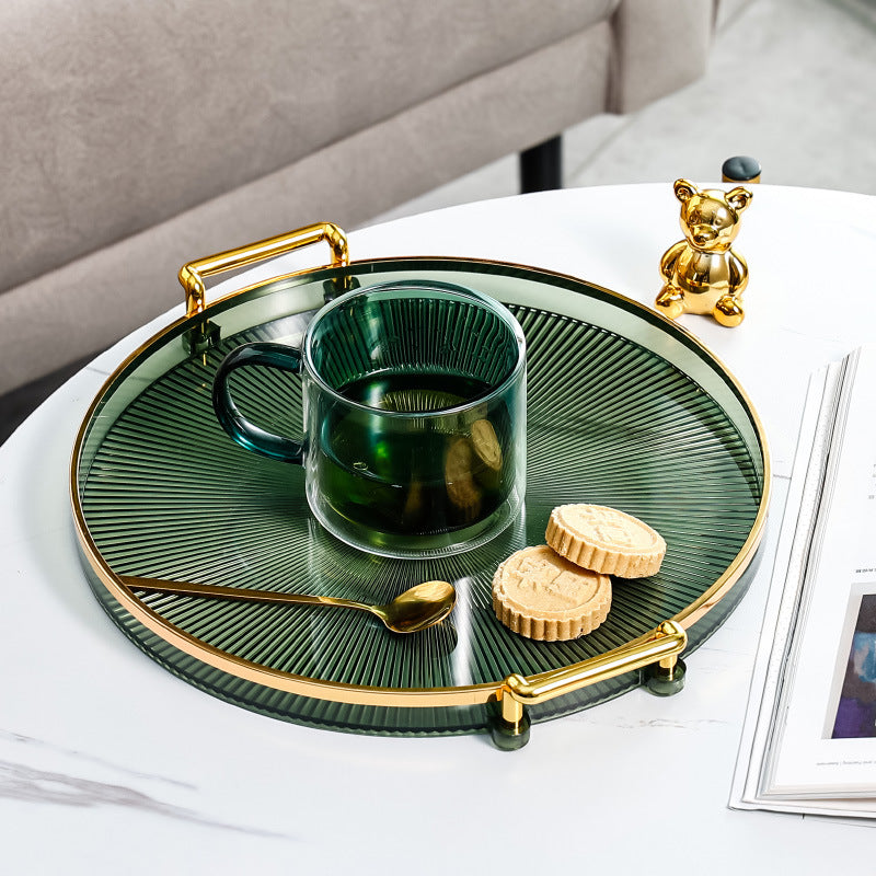 Light Luxury Style Phnom Penh Round Plastic Tray