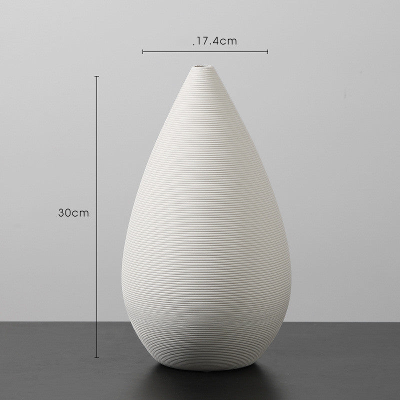 White Ceramic Dried Flower Vase